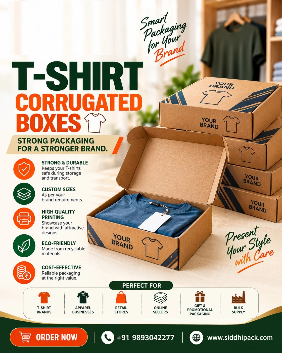 T-Shirt Corrugated Boxes Supplier in Indore